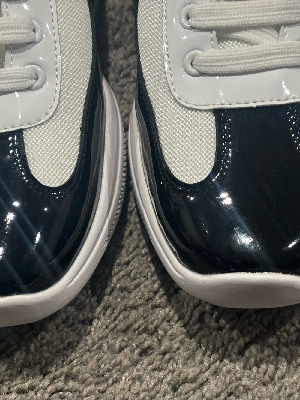 Prada Black and White Low-Top Sneakers - Picture 2 of 4